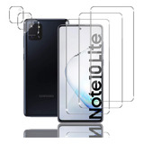 Cristal Templado Y Lente Cámara Para Samsung Note 10 Lite
