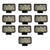 Faro Led Auxiliar 6 Leds 3 X10 12/24v Auto Moto