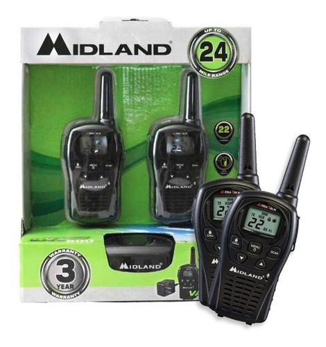 Radios Midland 24 Millas 22 Canales Con Cargador / Pilas Lxt