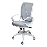 Silla Oficina Ejecutiva Sillon Gerencial Cromado Alma Blanco