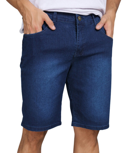 Bermudas Jeans Masculina 3 Cores Básica Tradicional