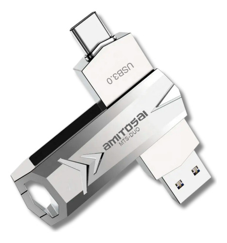 Pendrive 256gb Usb 3.0 Usb-c 2 En1 Aluminio Amitosai Mts-duo