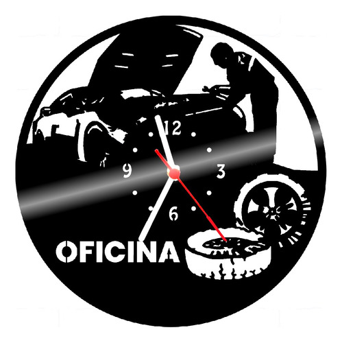 Relógio De Madeira Mdf Parede | Oficina Mecanica 2