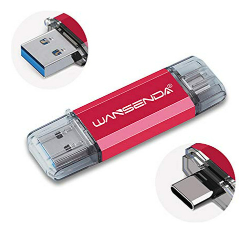 Wansenda Otg Usb Flash Drive 2 En 1 Usb Photo Stick Usb 3.1 