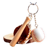 Llavero Baseball Beisbol Guante Pelota Y Bat Regalo 
