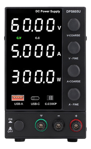 Fuente De Alimentación Digital Dc Variable De 300 W, 60 V, 0