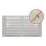 Grade De Ventilação De Alumínio Branca Itc 45x25cm Com Tela