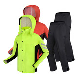 Impermeable Motociclista Reflejante Para Lluvia Con Capucha