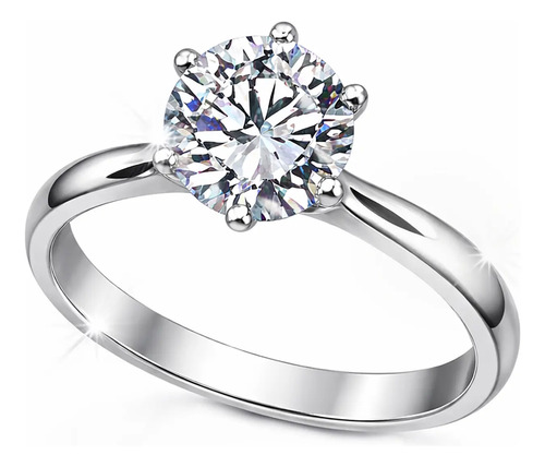 Oferta Anillo De Compromiso Plata 925 Diamante Swarovski  | Meses sin interés