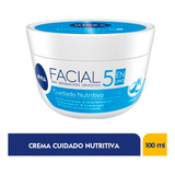 Crema Facial Nivea Cuidado Nutritivo 5 En 1 X 100ml