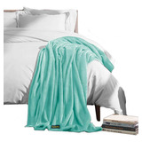 Manta Color Menta Cama Doble Manta Térmica Verde Menta