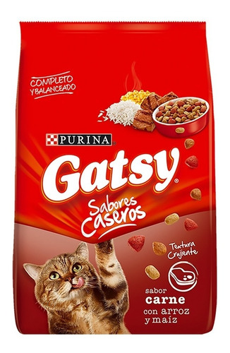 Alimento Para Gato Gatsy Carne Arroz Y Maíz 3000 Gr