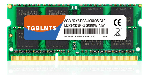 Memoria Ram Ddr3-1333 8gb Tgblnts 8gb-pc3-10600s For Laptop