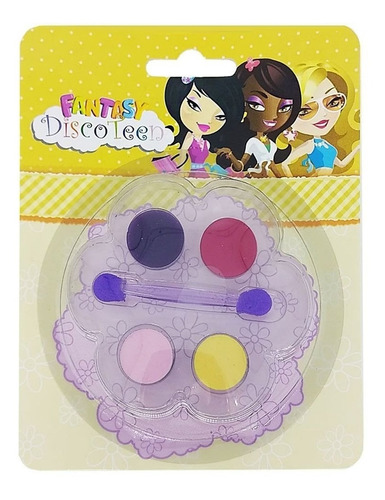 Kit Maquiagem Estojo Infantil Discoteen Sombras Batom Pincel