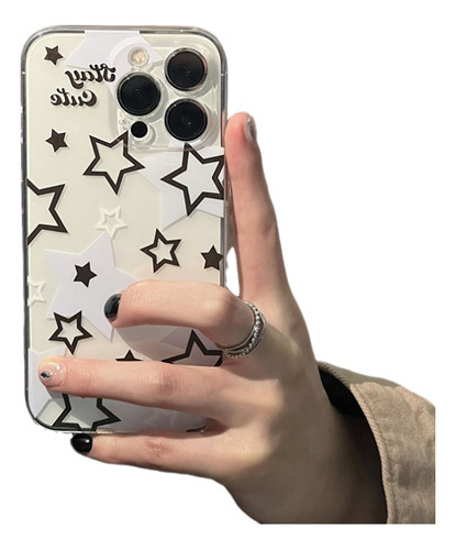 Funda Para iPhone De Uso Rudo Transparente Estrella Case