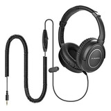 Avantree Hf039 Auriculares Cable Largo Espiral Tv Y Pc Con Y