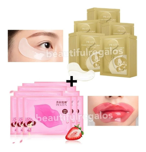 Kit X6 Mascarillas Labios Y Ojeras Hidratación Facial Oferta