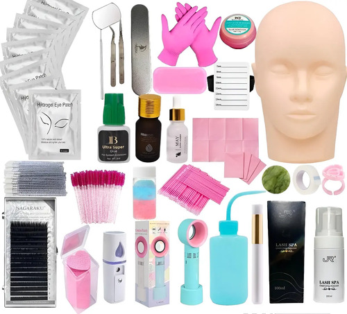 Kit Pestañas Práctica Profesional 1x1 Adhesivo Primer Bonder | Envío gratis
