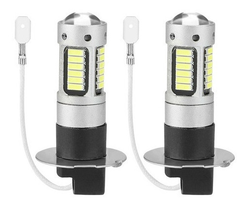 2pcs Projetor Nevoeiro Condução Lâmpada H3 Led