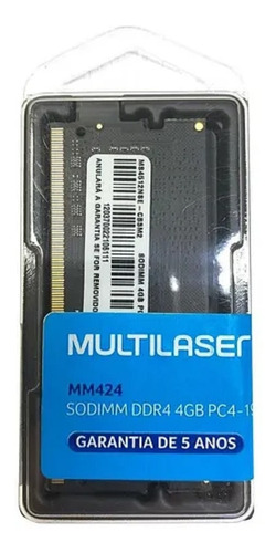 Memória Para Notebook Ddr4 Sodimm 4gb 2400mhz Multilaser 