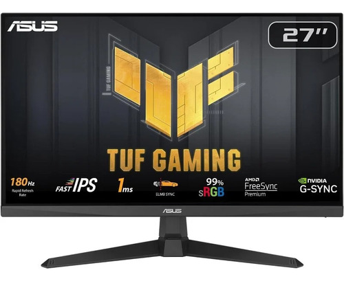 Monitor Asus Tuf Gaming Vg27aq3a 2k, Ips, 180hz 1ms Freesync