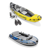 Intex Kayak Inflable Para 2 Personas Con Remos Y Bomba De A.