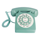 Benotek Beneno - Telefono Fijo Retro Verde, Diseno Clasico R