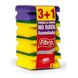 Esponja Fibro Acanalada Pack X 4