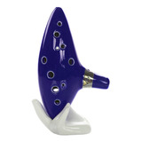 Ocarina De Porcelana Alto C De 12 Furos Com Suporte, Caixa D