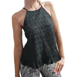 Musculosa Top Broderie 