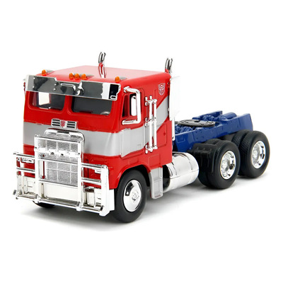 Optimus Prime G1 Transformers Jada 1:32 Rojo Metálico Coleccionable | Envío gratis