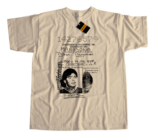 Remera Dni Del Diego - Diego Armando Maradona Dni 14276579 