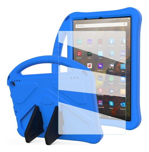 Mica + Funda Para Amazon Fire Hd 10 2023 13a Gen Flying Goma