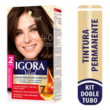  Tinte Cabello Igora Vital Permanente Tono 4-0 Castaño Medio