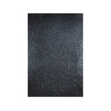 Goma Eva Glitter 40x60cm X 2mm Negra  8 Unidades Hand