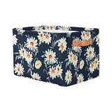 Cesta De Almacenamiento Daisy, Caja Plegable De Lona Fl...