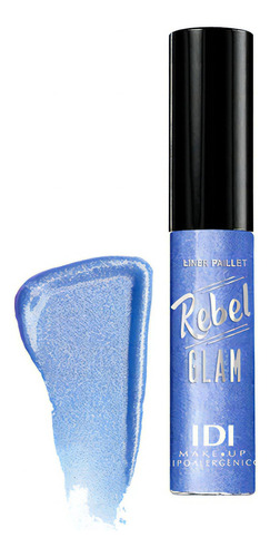 Idi Rebel Glam Delineador Liquido Glitter Gel Metal Blue Efecto Glitter Color 07 Metal Blue