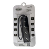 Adaptador Hub Usb Tipo C Multipuerto Datos Extensión Usb 2.0