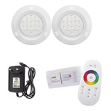 Kit Led Piscina 40m² - 2 Leds 9w, 1 Módulo Rgb + Fonte