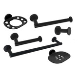 Kit Baño Bronce Negro Currao Palermo X 6 Piezas