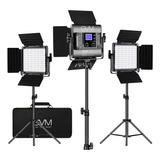 Kit De Iluminacion De Video Led Rgb Gvm, 16 Piezas