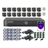 Kit Dvr Hikvision 16 Canales Full Hd 1080p 16 Cámaras Disco