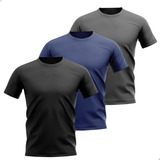 Kit 3 Camisetas Plus Size Dry Fit Proteção Solar Malha Fria