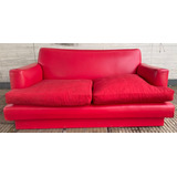 Sillón 2 Cuerpos Cuerina C/ Almohadones Tela (1,48 Ancho)   