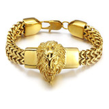 Pulsera De Oro De Por Vida Para Hombre, Acero Inoxidable Cha