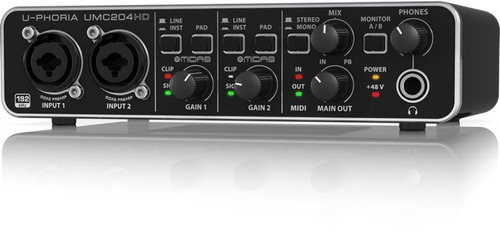 Interface De Audio Behringer Umc 204 Hd Tecnologia Midas