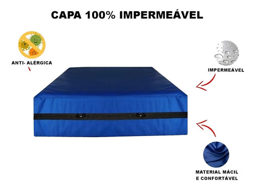 Capa Protetora Colchão Casal 1,38 X 1,88 X 0,30  Impermeáv
