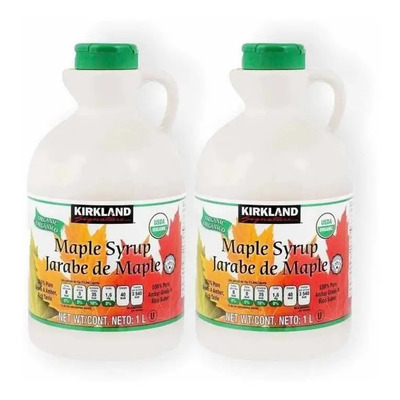 2 Botes Jarabe De Maple Orgánico 2 Litros Kirkland Signature