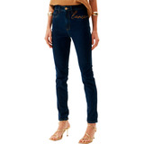 Calça Jeans Lança Perfume Hestia Av24 Azul Escuro Feminino