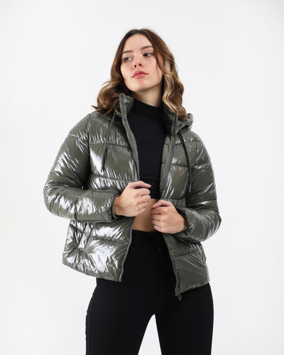 Puffer Campera De Mujer Con Capucha - Varios Talles